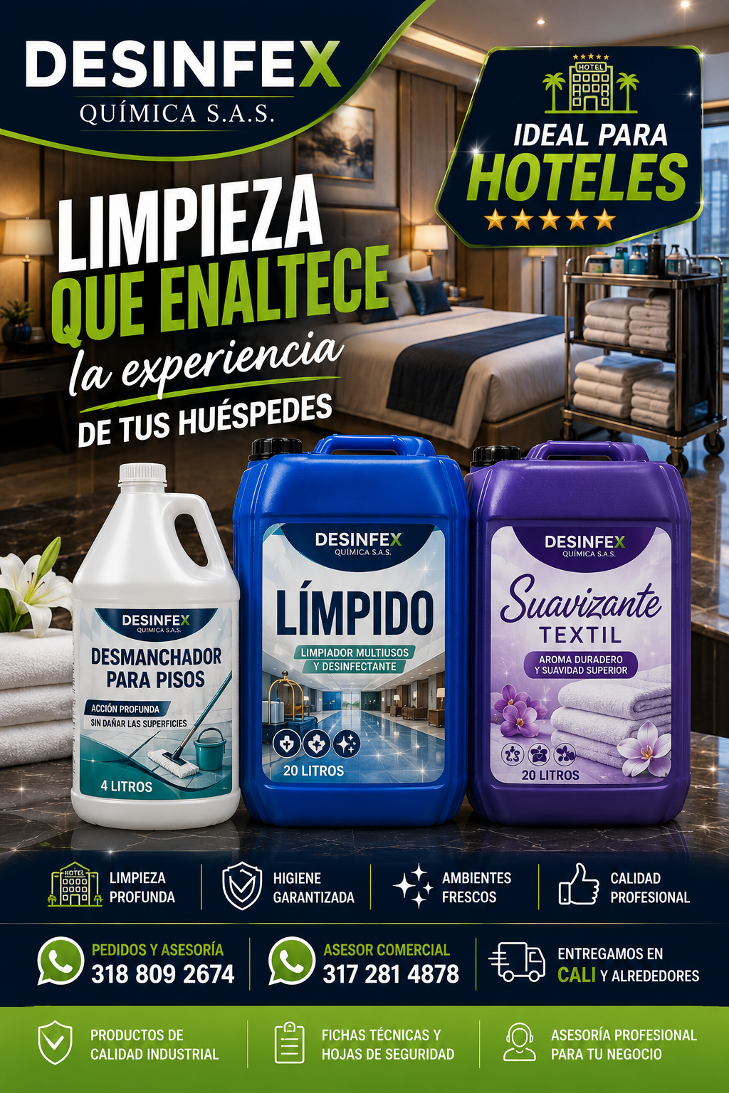 ✨ La limpieza de un hotel también hace parte de la experiencia del huésped.