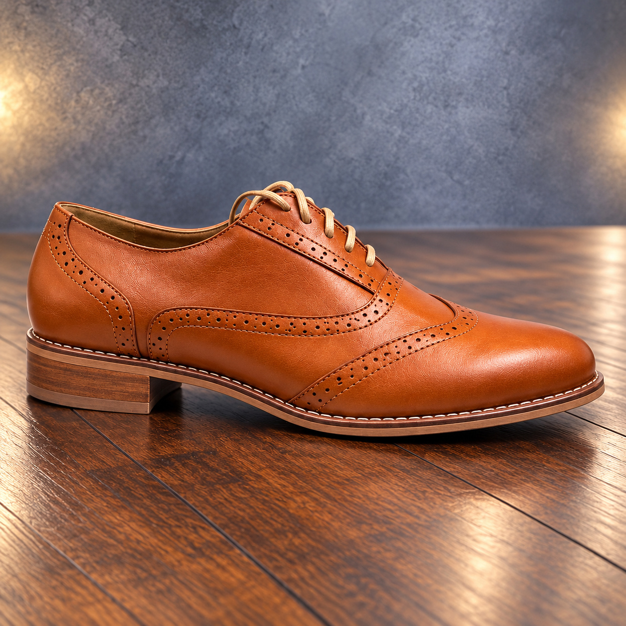 Zapato Oxford de dama con tacón bajo
