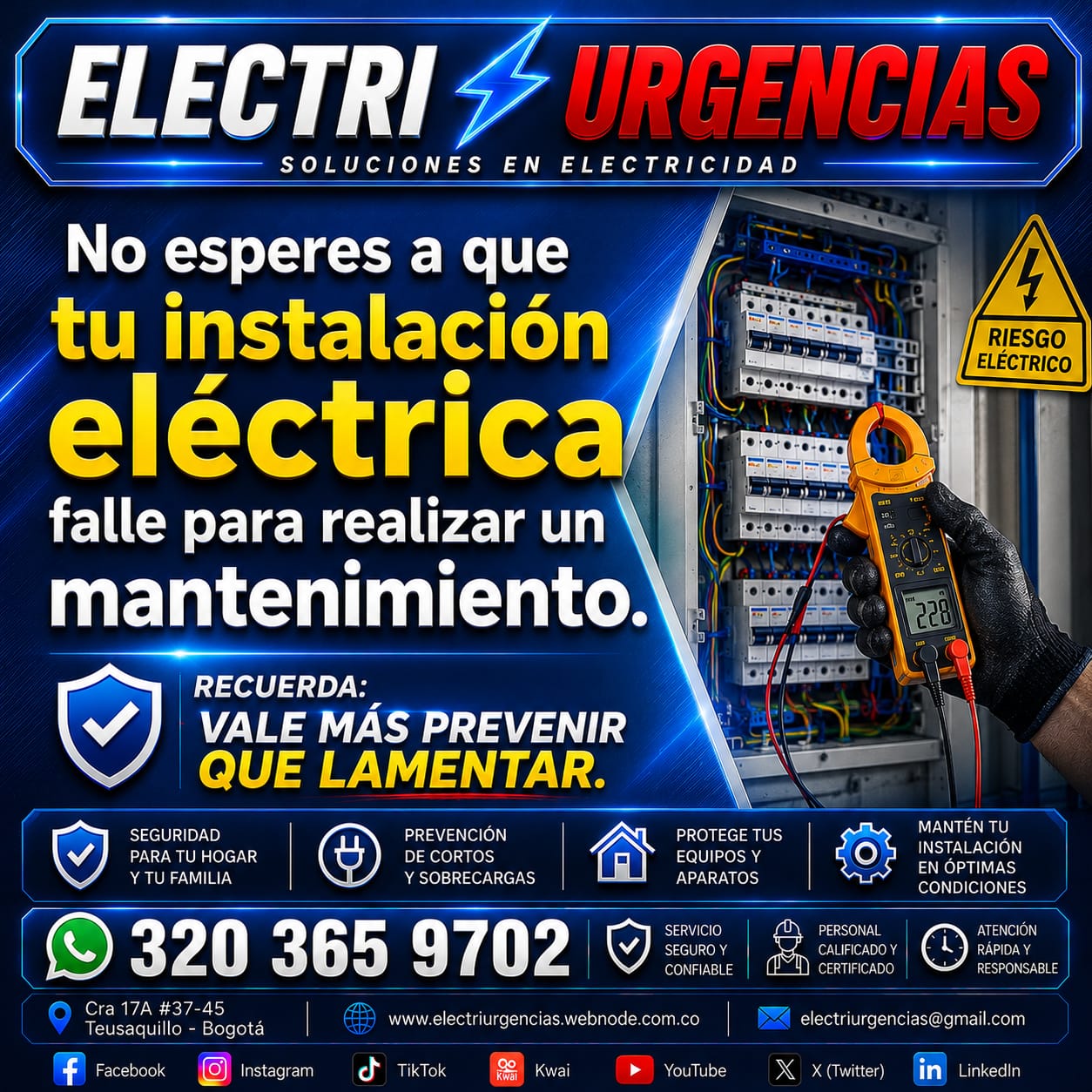 Electricista,La Magdalena,Armenia,Santa Teresita, La Esperanza,7 de Agosto, Pablo VI, Rafael Núñez.