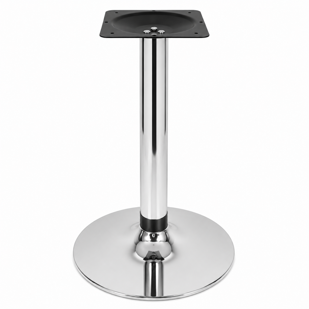 Base cromada redonda para mesa
