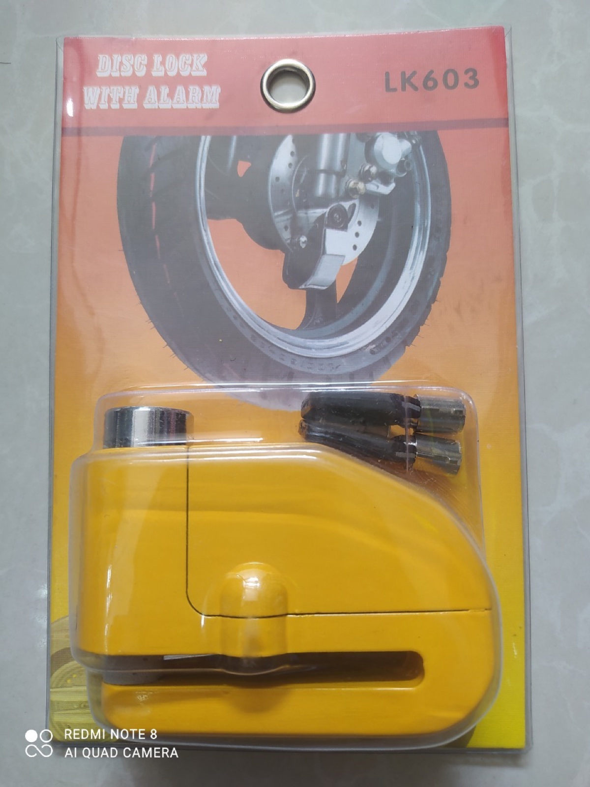 Candado de Disco de Freno con Alarma para Moto