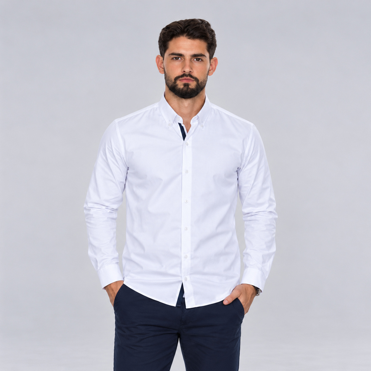 Camisa de hombre manga larga