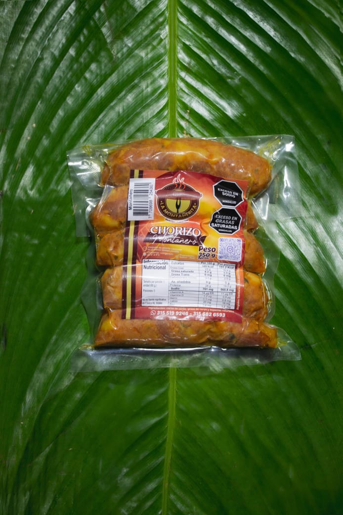 Chorizos Artesanales Montañeros x 5 unidades (350gr. aprox)