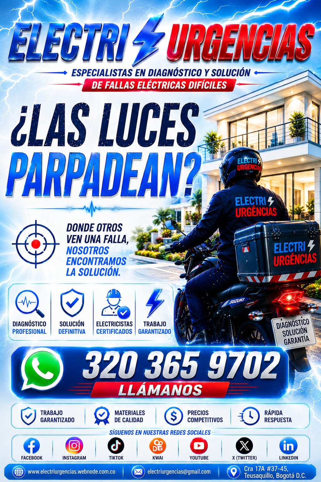 Electricista,Parkway,La Esmeralda, Nicolás de Federmán,Galerías,Marly,Belalcázar,Quesada