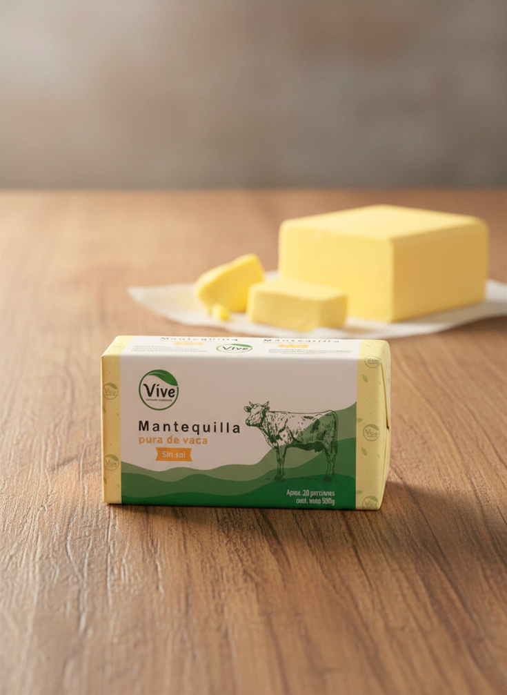 Mantequilla pura de vaca Vive 250 g