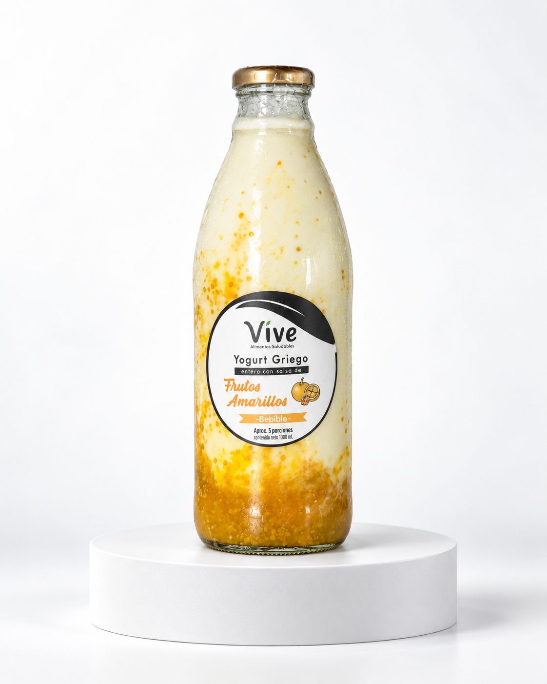 Yogurt griego bebible de frutos amarillos (lulo y uchuva) Vive 1000 ml