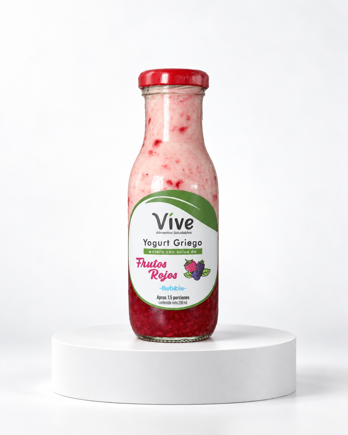 Yogurt griego cuchareable de frutos rojos Vive 1000 g